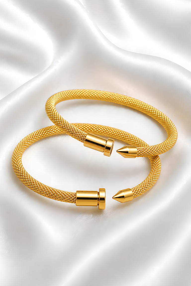 Bold Textured Wrap Design Bangles