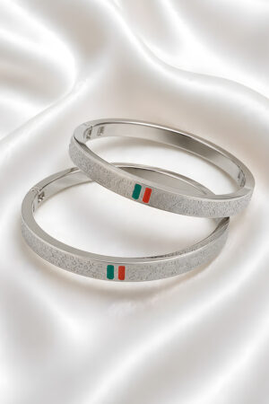 Classic Silver Patterned Bangles