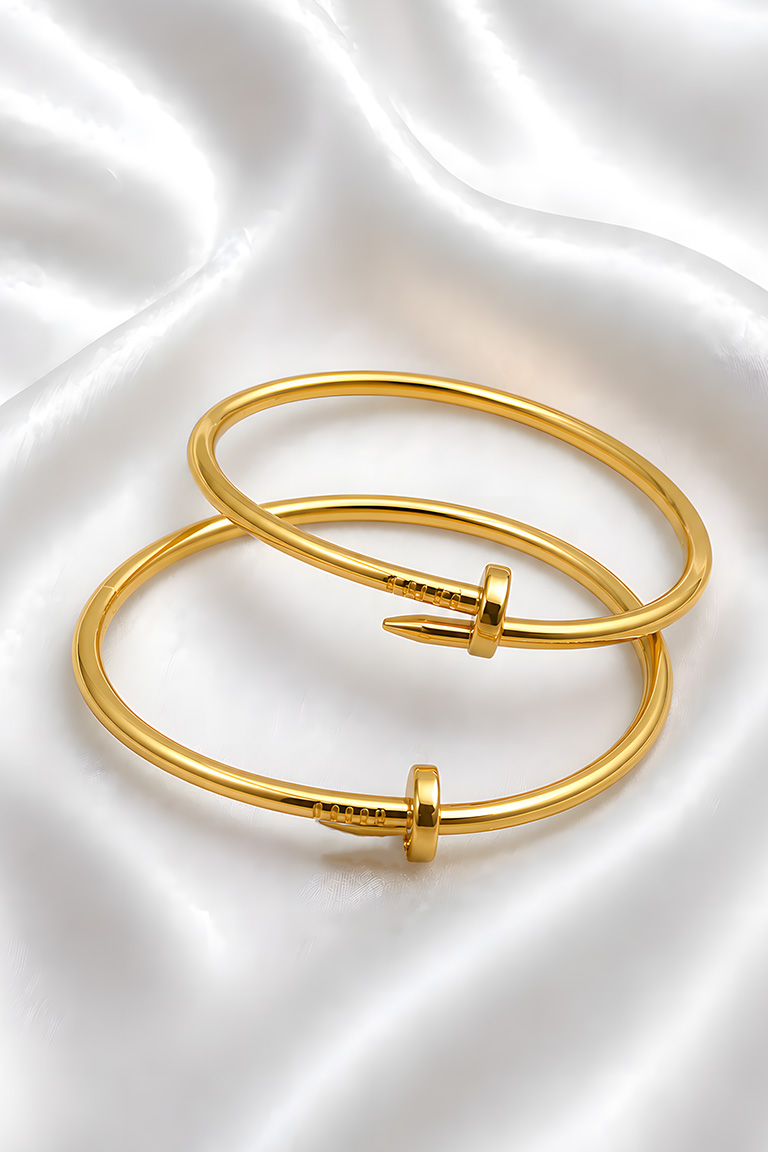 Minimal Nail Design Bangles