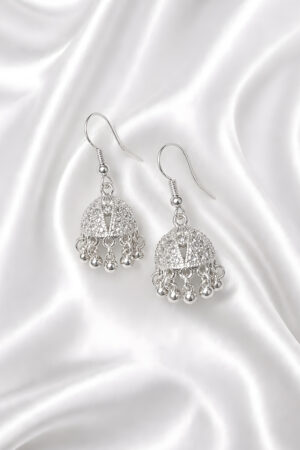 Silver Classic Jhumka Earrings